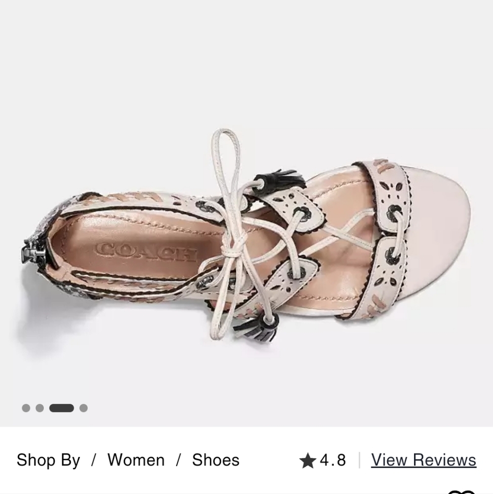 COACH Demi Via Sandals Size 5 Chaulk